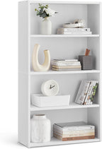 VASAGLE CUSTOS Collection - Bookshelf, 4-Tier Bookcase, Book Shelf, Open Storage Shelf, 9.4 x 23.6 x 42.4 Inches, for Living Room, Home Office, Dinning Room, Cloud White ULBC164T14 | Bookcase, Book Shelf, Open Storage Shelf, for Living Room, Home Offic...