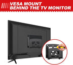 Adjustable Small Device Metal Holder, Wall Mount or VESA Mount Behind TV/Monitor for Cable Box, Modem, Router, Media Player, Switch, WII, mini PC, Mac Mini, OptiPlex MFF, Space Saving Design, Black