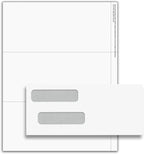 NextDayLabels - 3 UP Laser W-2 Forms, Employee Copy, Horizontal Format (100 Blank on Both Sides Sheets & Envelopes)