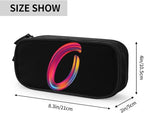 Pazacon Cute Initial Pencil Case for Kids Students, Large Capacity Pencil Pouch for Boys Girls, Letter Design Pencil Box Pen Bag Office Stationery Organizer, Rainbow Letter O