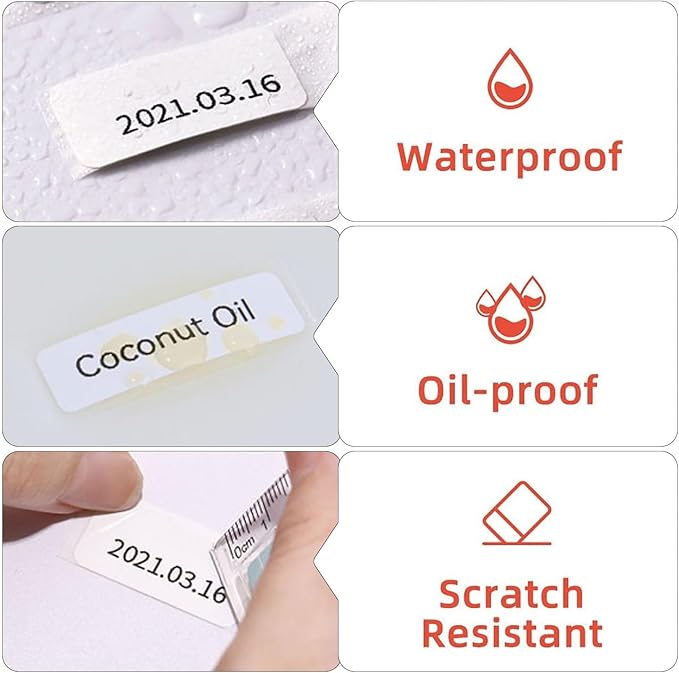 Risio Thermal Labels 1.57"x1.18"(40x30mm),220 Labels/Roll(10 Rolls),Waterproof, Oil-Resistant, Scratch-Resistant Thermal Label Paper,for Barcode/Address/Mailing/Logo/Business/Home