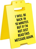 Smilelife Funny Office Cubicle Decor Will Be Back In 10Minutes Desk Sign Team Office Gag Gifts for Coworker Teammate Employee Boss Manager