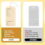 200 Pack Red Repair Tags with Wire Rope Service Repair Tags Numbered with Wire Durable 2.6 x 5.25 Inch Labels for Production Equipment Maintenance Price Notice (200, White, 2.6x5.25in)