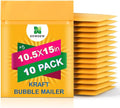 Kraft Bubble Mailers [10 Pack] Mailing Packing Envelopes #5 (10.5" x 15")