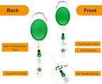 Fushing 20Pcs Retractable ID Badge Holders ID Badge Reels with Clip Retractable Badge Holders for Office Worker Doctor Nurse (Green)