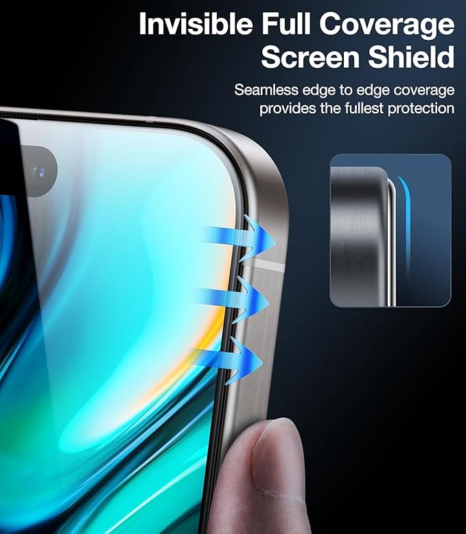 UltraGlass Ultra 9H+ Glass for iPhone 14 Pro Privacy Screen Protector [No.1 Military Grade Shatterproof & 100% Anti Spy] Glass Privacy Screen iPhone 14 Pro Tempered [Longest Durable],2 Pack