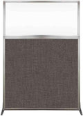 Versare Hush Screen Portable Room Divider | Workstation Wall Divider | Freestanding Privacy Hush Panels | Clear Windows | Fabric Office Divider Screen | Great for Room Separation