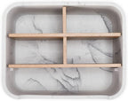 SZYRL Desk Organizer, Marble Remote Holder for Table, Modern Office Controller Pen Phone Holder Organizer, Stylish Caddy and Storage Accessories for Bedside Nightstand Desktop Coffee Table