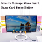 Acrylic Monitor Memo Board for Sticky Notes, Transparent Message Holder with Self-Adhesive Design, Space-Saving Desktop Organizer for Office, School, Home –(Right)