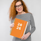 2026 Planner - Planner 2026 from January 2026 to December 2026 with 12 Monthly Tabs, Flexible Cover, Inner Pocket, 8.5" x 11", Orange-A