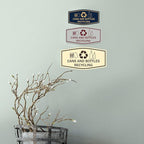 Fancy Cans and Bottles Recycling Sign (Red) - Small
