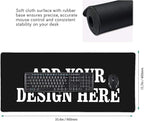 OHORTEB Custom Mouse Pad with Photo, Personalized Image Text Laptop Desk Mat, Customized Non-Slip Waterproof Desk Writing Pad for Office Home (Custom, 16in x 35.5in)