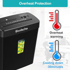 Woolsche Paper Shredder,10-Sheet Cross Cut with 3.43-Gallon Basket, P-4 Security Level,3-Mode Design - Shreds CD and Credit Card,Durable,Fast and Jam Proof for Home Office (ETL Certified)