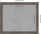Amanti Art Grey Framed Magnetic Board 18x22 Small Vision Board for use with Magnets, 100% Metal Sheet to Display Items as Office Decor or for Home Organization in mudroom, Kitchen or Kids Room