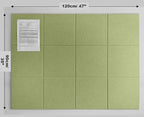 DECORITA Felt Wall Tiles | Large Cork Board Alternative | Aesthetic Felt Bulletin Board for Office, Home & Classroom | Large Cork Boards for Walls Pinboard (12-Pack) | Spring Green