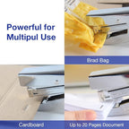 Stapler Heavy Duty with 1000 Staples and Staples Remover Set 20 Sheets Desktop Office Work Student Teacher Large Capacity No Jam Professional Standard 24/6 Metal
