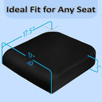 Memory Foam Seat Cushion, Ergonomic Office Chair Cushion for Back, Coccyx, Sciatica & Tailbone Pain Relief and Pressure Relief – Ideal for Car Seat, Wheelchair, Stadium & Recliner, Extra Cover (Gray)