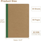 ZCZN 8 Pack Colorful Lined Notebooks Bulk, A5 Journals with 8 Colors, 60 Pages/30 Sheets, 8.3x5.5 Inch, College Ruled Paper, Travel Writing Journal Notebooks for Work,School(8 pack,8 colors-lined)
