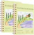 2-Packs 5"x7.5"Spiral Watercolor Paper Pad - 30 Sheets 140lb/300g Acid-Free Artist Paper | Tear-Line Perforated Pages for Framing & Mixed Media |Watercolor, Art Journaling (Adults,Beginners, Travel)