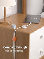 Magnetic Cable Clips, Adjustable Cord Holder Management, Adhesive Wire Keeper Organizer for Home Office Desk Phone PC Car Wall Desktop Nightstand Appliance (9-PCS White_Orange_Blue)