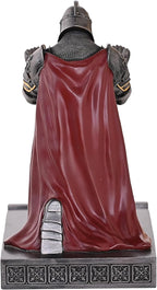 HDMbigmi King's Guard Leader Cloak Warrior Knight Pen Holder Mobile Phone Stand, Ornament Knight Statue, Pen Stand Paperweight for Office and Home (Iron)