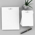 PrintPPS Personalized Monogram Notepads with your Name and Initial - 4 Pack Gift Set of 5 x 7 @ 50 Sheets Per Pad - Optional Ruled Lines - Custom Stationery For To Do Checklists, and Gifts