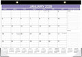 2026 Desk Calendar - Calendar 2026 from January 2026 - December 2026, Desk Calendar 2026 with to-do List, 12" x 17", Purple