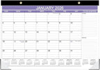 2026 Desk Calendar - Calendar 2026 from January 2026 - December 2026, Desk Calendar 2026 with to-do List, 12" x 17", Purple