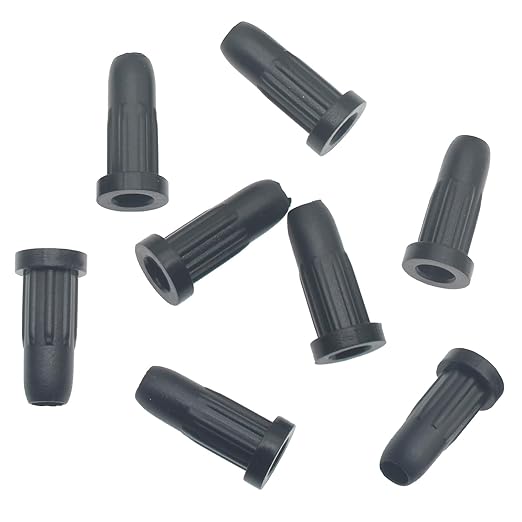GWYAN 20 Pcs Black Plastic Caster Rubber Sleeve Chair Wheel Stopper Lid Caster Wheels Furniture Inserts for Home Office Use