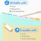 Forvencer 8-Tab Binder Dividers with Tabs, Big Tabs, Write&Erase Plastic Dividers for 3 Ring Binder, Binder Tabs for Organizers, 3 Ring Binder Dividers with Tabs for School Office (Muted, 2 Set)