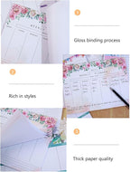 JAMIEKA 52Color Weekly Tearable Planners Pad for Efficient Time Management Goal Tracking On Paper Schedule Notepad for Student