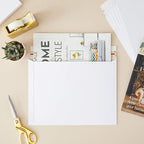 Juvale Mailing Envelopes - 9.5 x 12.5 in, White, 25-Pack - Rigid Flat Mailers with Peel & Seal Closure - Photo & Document Mailers - Cardboard Envelopes for Comic Book Shippers