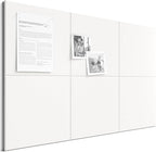 Bumusty Large Cork Board 36"x24" Alternative - 6 Pack Felt Wall Tiles with 40 Safe Removable Adhesive Tabs, 30 Pushpins, Cork Boards for Walls Pin Board Bulletin Board Office Decor (Milky White)