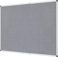VIZ-PRO Large Fabric Bulletin Board/Foldable Notice Board Felt Gray, 72 X 48 Inches, Silver Aluminium Frame
