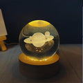 3D Star Crystal Ball Night Light,Star Figurine Lamp,Decorative Glass Sphere Ball Paperweight Crystal Sea Animal Decorations for Home (Star)