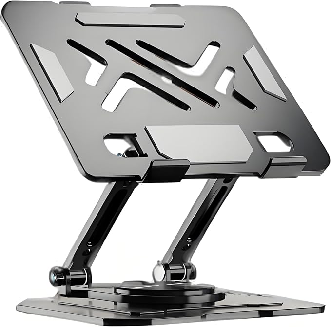 MIZOTIC iPAD Tablet Holder Desktop Stand, Dual Rod Adjustable & Rotatable Carbon Steel, Compatible with 4.7-16.5" iPads,Tablets, Portable Monitors, Kindle.
