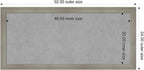 Amanti Art Grey Framed Magnetic Board 24x52 Oversize Vision Board for use with Magnets, 100% Metal Sheet to Display Items as Office Decor or for Home Organization in mudroom, Kitchen or Kids Room