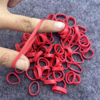 500pcs Red Color Mini Rubber Bands Elastic Bands Rubber Band for Organizing File Ties Bands School Office Supplies Stationery Holder Band Loop