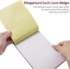 XKDOUS 10 Pack Invoice Book, 2-Part Carbonless, 5-9/16" x 8-7/16" Invoice Receipt Book for Small Business, 50 Sets per Book
