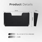 OSKIE DR POCKET RACK Wall-Mounted File Rack, Single Pocket, Metal Organizer for Letter-Sized Documents, Space-Saving Desktop Organizer, 14 x 2.5 x 7.5 inches (Black)