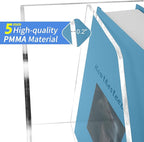 WYFHLPMMA Acrylic Paper Tray Stackable Letter Organizers, Clear Paper Tray Desk Organizer, 3-Tier, Desk A4 File Holder for Office Document Desktop File Tray-2pack
