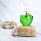 H&D Glaze Crystal Apple Paperweight Craft Decoration (green)