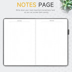 KUMEER Check Register – Elegant Check Registers for Personal Checkbook with Check & Transaction Registers, Hardcover Checkbook Log 5.2x7.6" (Grey)