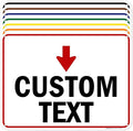 Custom Arrow,Custom Directional Sign, Down Arrow,18x24 Inches, 55 mil thick HDPE (high density polyethylene) Made in USA by My Sign Center
