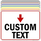 Custom Arrow,Custom Directional Sign, Down Arrow,18x24 Inches, 55 mil thick HDPE (high density polyethylene) Made in USA by My Sign Center