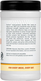 Magic EverVers Heavy Duty Cleaning Wipes - Single Sided Hand & Surface Towels | Powerful Moisturizers to Prevent Dry Hands | Waterless | Removes Grease, Oil, Dirt, & more (3 Pack | 75 Sheets Total)