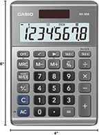 Casio MS-80B Standard Function Desktop Calculator Silver