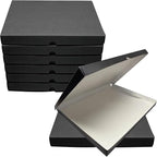 Lineco Folio Storage Box, Clamshell Design with Metal Edge. 18.5x24.5x1.75 Inches, Archival Boxboard, Preserve Photos, Cards, Magazines, Documents, Art, Ephemera, Family Records, Black, Pack of 8