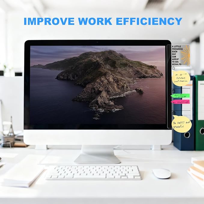 Computer Monitor Memo Board A Little Progress Each Day Can Add Up to Big Results Logo Decor Monitor Message Board Sticky Notes for Send Family Members Office Friends and Colleagues Gifts