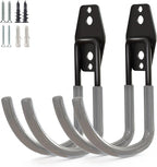 GeeWatom Garage Storage Utility Hooks，Garage Garden Tool Organizer，Steel Wall Mount Hooks, Large Garden U Hooks （2 Pack） (Type-2-Gray)